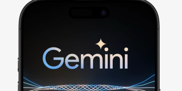 Google Gemini on an iPhone